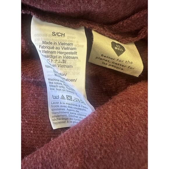 Madewell Flannel Flap Pocket Oversized Ex Boyfriend Shirt Dusty Burgundy Small - Picture 10 of 13